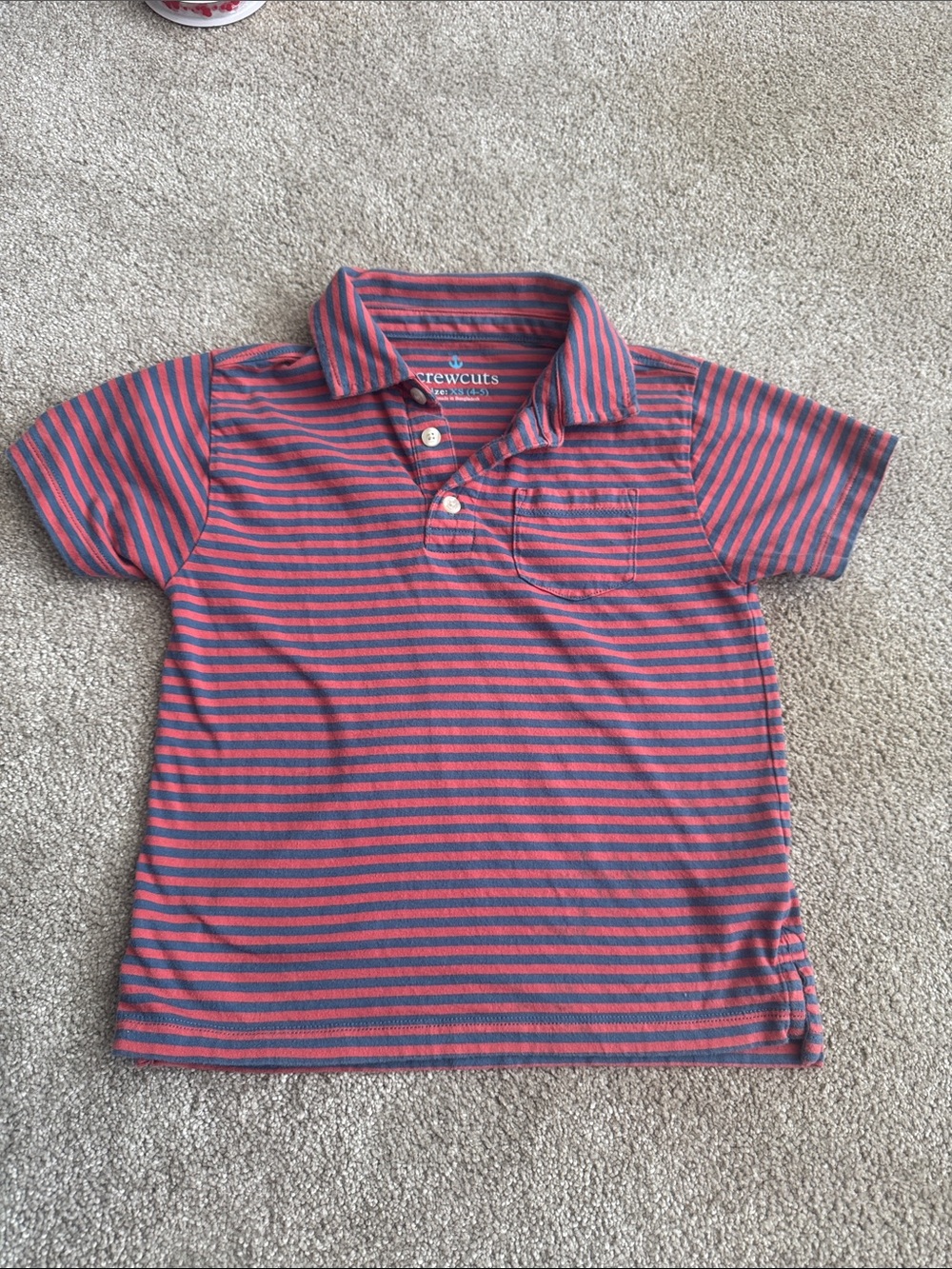 crewcuts Red & Navy Stripe Polo Shirt for Kids